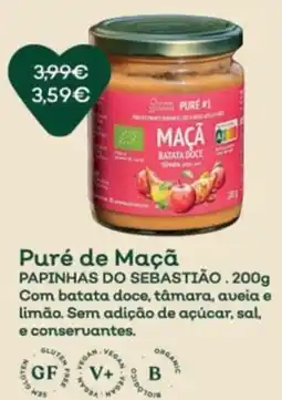 Celeiro Puré de Maçã Papinhas do Sebastião promoção