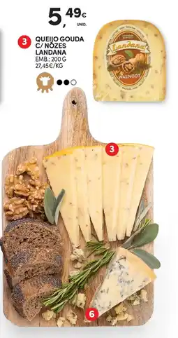 Continente Queijo gouda c/ nôzes landana promoção