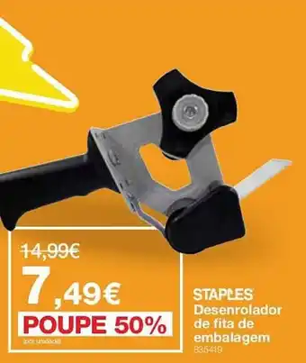 Staples desenrolador de fita de embalagem