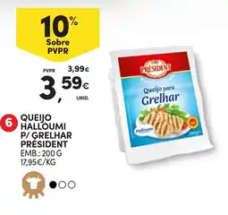 Continente Queijo halloumi p/ grelhar president promoção