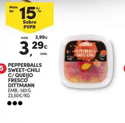 Continente Pepperballs sweet-chili c/ queijo fresco dittmann promoção