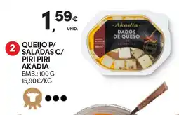 Continente Queijo p/ saladas c/ piri piri akadia promoção