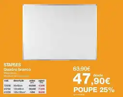 Staples Staples quadro branco promoção