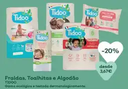 Celeiro Fraldas, Toalhitas e Algodão Tidoo promoção