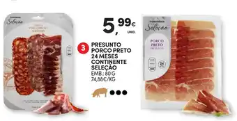 Continente Presunto porco preto continente seleção promoção