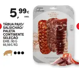 Continente Tábua paio/salsichão/paleta continente seleção promoção