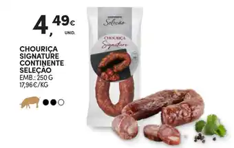Continente chourica signature continente seleção promoção