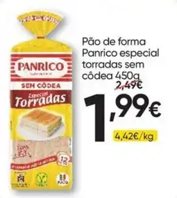Froiz Panrico pão de forma panrico especial torradas sem cõdea promoção