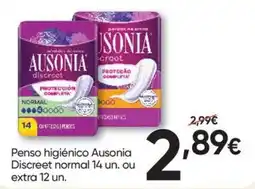 Froiz Penso higiénico Ausonia Discreet normal promoção
