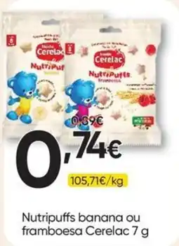 Froiz Nutripuffs banana ou framboesa Cerelac promoção
