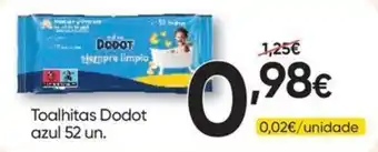 Froiz Toalhitas Dodot azul promoção