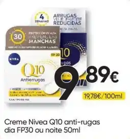 Froiz Creme Nivea Q10 anti-rugas promoção
