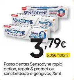 Froiz Pasta dentes sensodyne rapid action, repair & protect ou sensibilidade e gengivas promoção