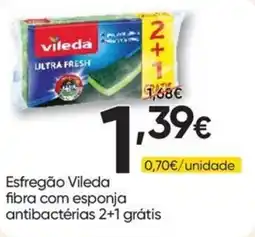 Froiz Esfregão Vileda fibra com esponja antibactérias promoção