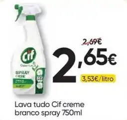 Froiz Lava tudo Cif creme branco spray promoção