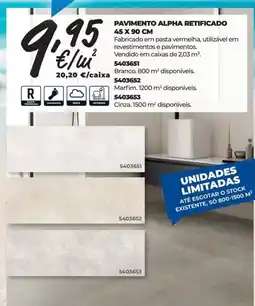 BigMat Pavimento alpha retificado promoção
