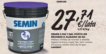 Semin 2 em 1 g&l pasta de recheio e alisado