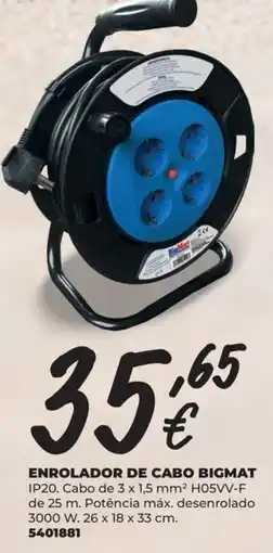 BigMat enrolador de cabo bigmat promoção