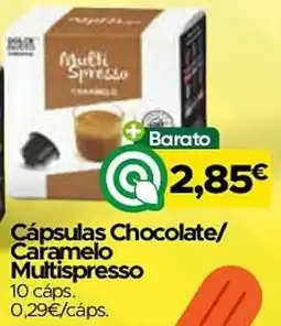 Supermercados Preços Baixos Cápsulas Chocolate/Caramelo Multispresso promoção