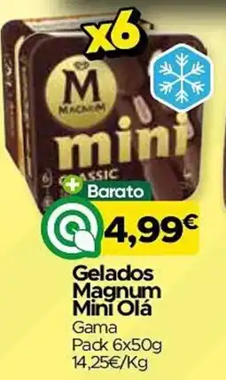 Supermercados Preços Baixos Gelados Magnum Mini Olá promoção