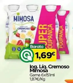 Supermercados Preços Baixos log. Líq. Cremoso Mimosa promoção