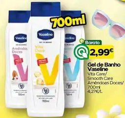 Supermercados Preços Baixos Gel de Banho Vaseline Vita Care/Smooth Care Amêndoas Doces promoção