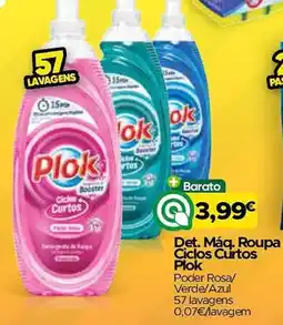 Supermercados Preços Baixos Det. Máq. Roupa Ciclos Curtos Plok promoção