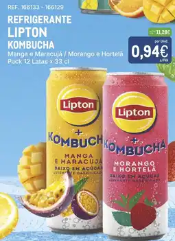 Makro Lipton kombucha manga e maracujá / morango e hortelã promoção