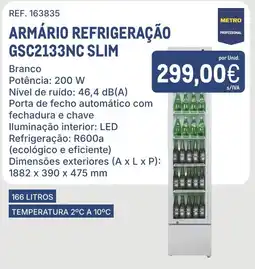 Makro armário refrigeração gsc2133nc slim promoção