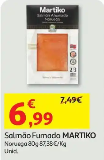 Auchan Salmão Fumado MARTIKO promoção