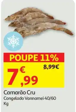 Auchan Camarão Cru Congelado Vannamei 40/60 promoção