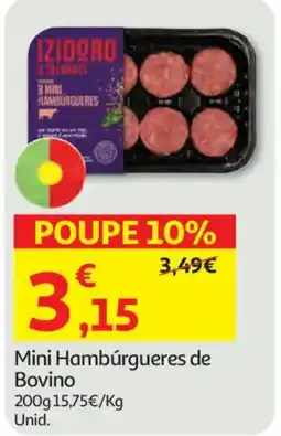 Auchan IzidorO Mini Hambúrgueres de Bovino promoção