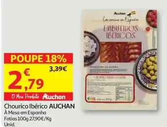 Auchan Chourico Ibérico Auchan promoção
