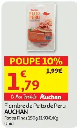 Auchan Fiambre de Peito de Peru Auchan promoção