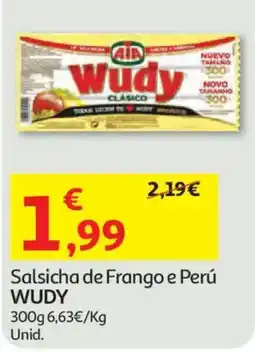 Auchan Salsicha de Frango e Perú Wudy promoção