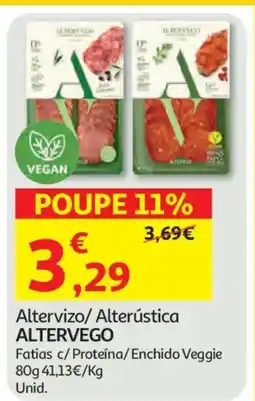 Auchan Altervego fatias c/ proteína/ enchido veggie promoção