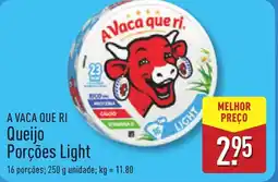 ALDI A VACA QUE RI Queijo Porções Light promoção