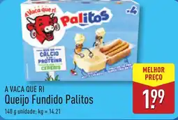 ALDI A VACA QUE RI Queijo Fundido Palitos promoção