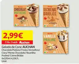 Auchan Gelado de Cone Auchan promoção