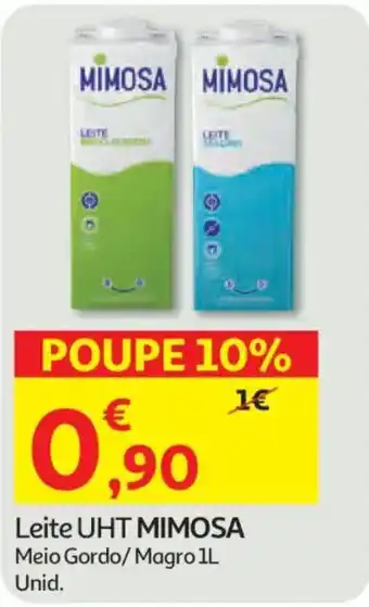 Auchan Leite UHT Mimosa promoção