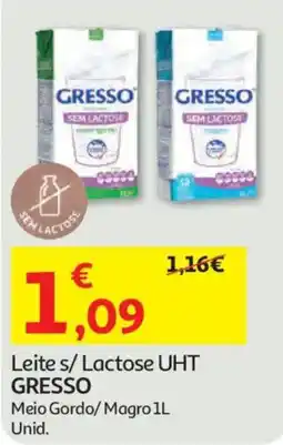 Auchan Leite s/ Lactose UHT GRESSO promoção
