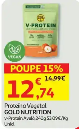 Auchan Proteína Vegetal Gold Nutrition promoção