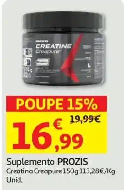 Auchan Suplemento PROZIS Creatina Creapure promoção