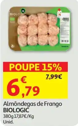 Auchan Almôndegas de Frango Biologic promoção