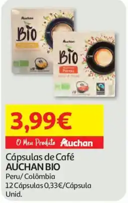 Auchan Cápsulas de Café Auchan Bio promoção