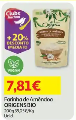 Auchan Farinha de Amêndoa Origens Bio promoção