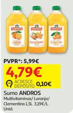 Auchan Sumo ANDROS Multivitaminas/Laranja/Clementina promoção