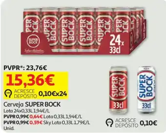 Auchan Cerveja super bock promoção