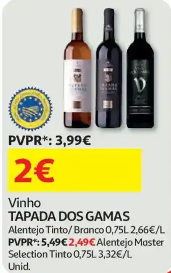 Auchan Vinho tapada dos gamas promoção