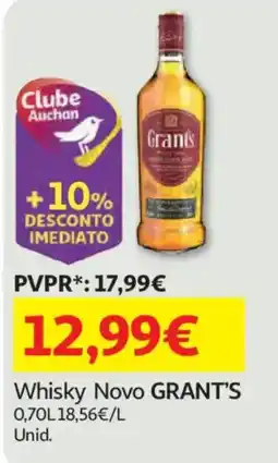 Auchan Whisky Novo GRANT'S promoção
